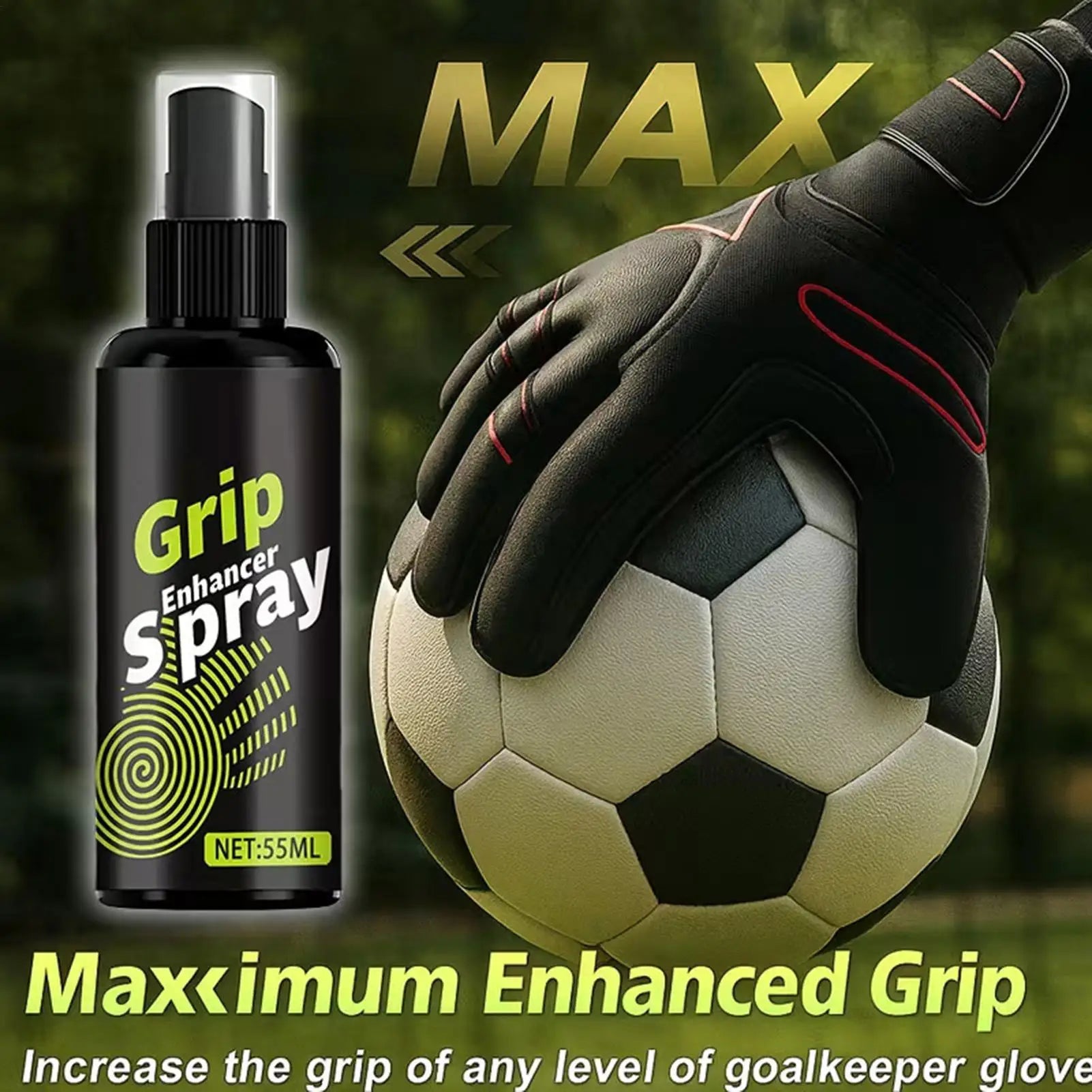 Goalie Glove Glue 55ml Anti-Slip Grip Enhancer Glue Grip Spray for Football Gloves for Soccer Volleyball Baseball Boxing Golf
