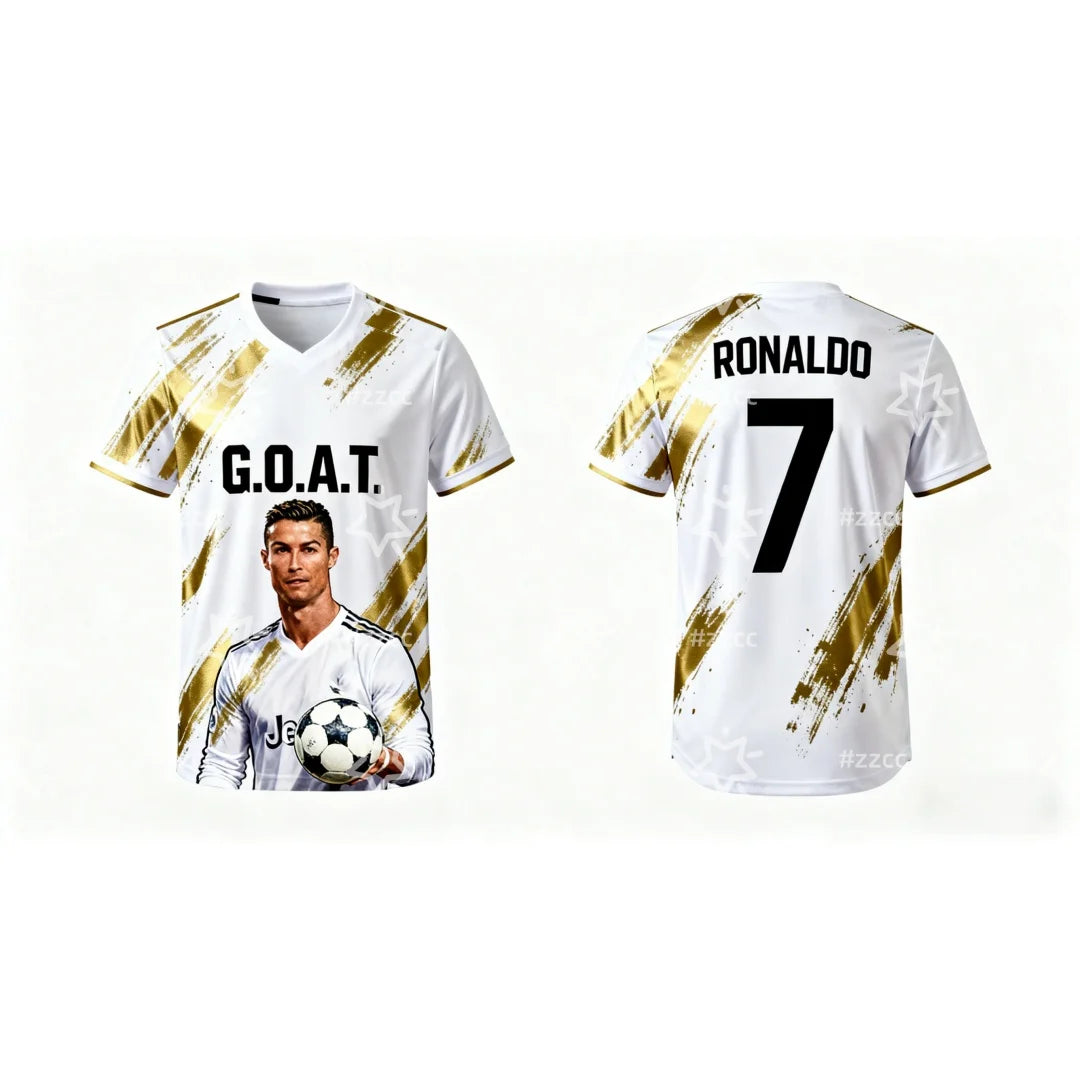 25-26 Cristiano Ronaldo Club Commemorative Football Jersey Autumn Sports Dry Quickly Men's T-Shirt Kid's Clothing Tee Y2k Woman