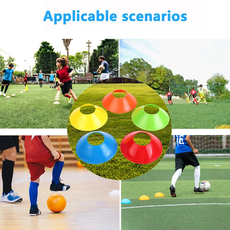 10pcs  Mini Soccer Cones Durable Soccer Training Discs  Cone Set Football Training Equipment For Kid Adults Disc Cones