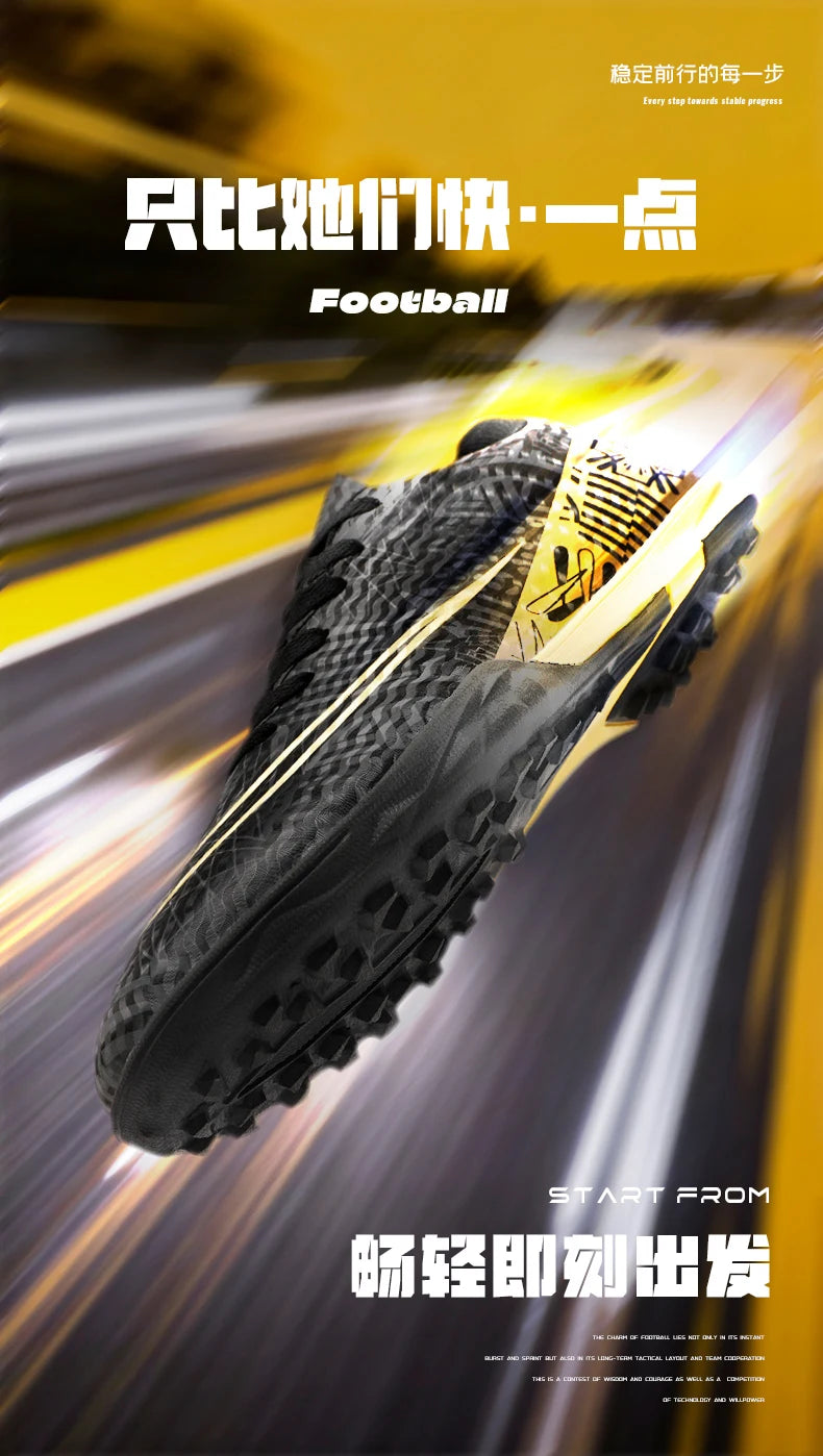 Professional Men Ankle Football Boots Outdoor Grass Cleats Unisex Soccer Shoes Long Spikes FG/TF Football Shoes Chuteira Society