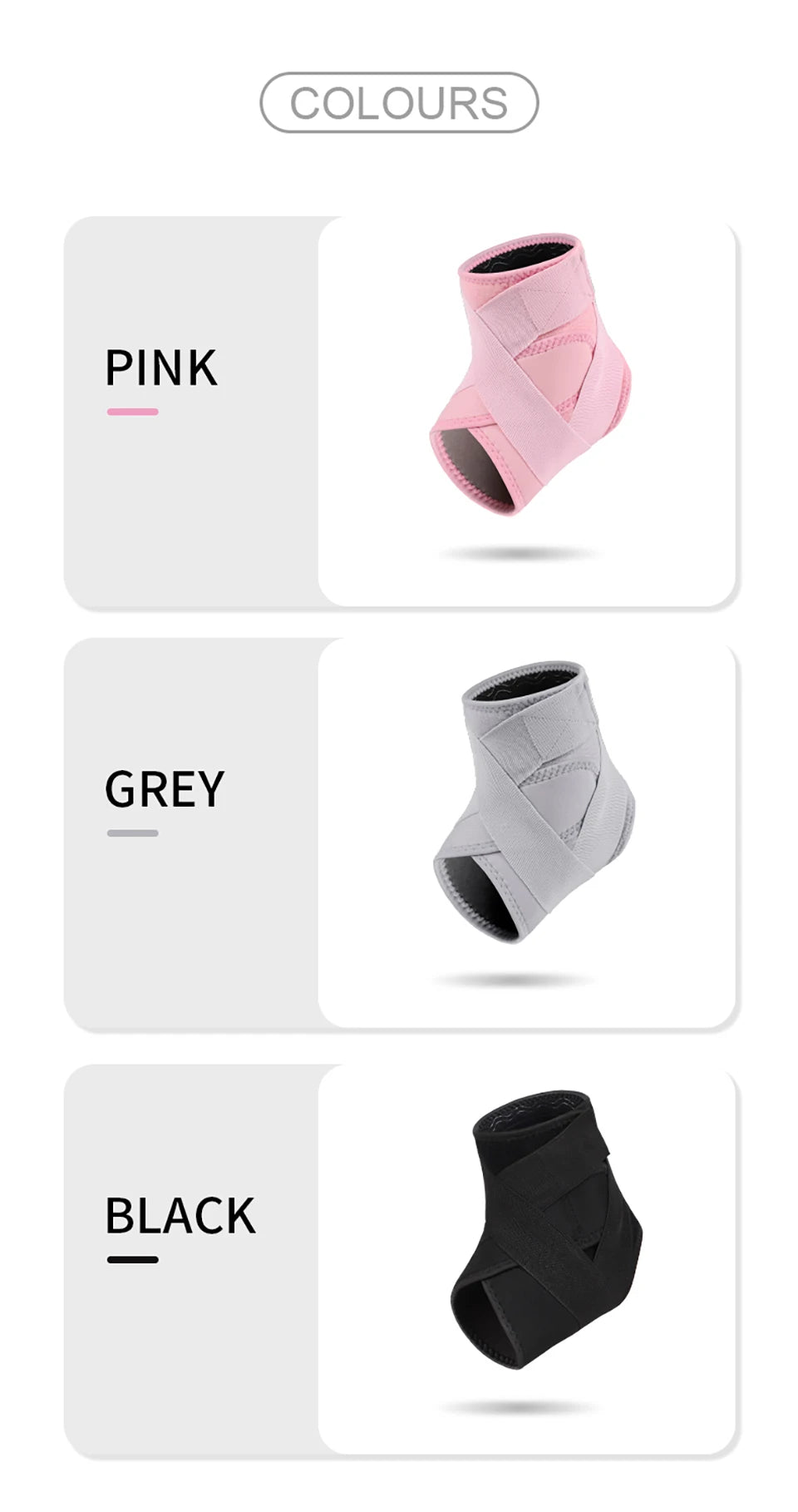 1Pcs Ankle support Comfortable Breathable Sports Compression Wraparound Ankle Protection Silicone Anti-slip Soccer Basketball