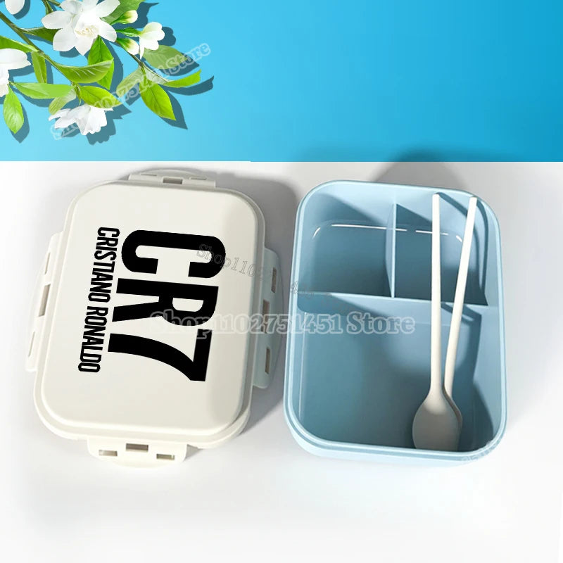 Football Stars Cristiano Ronaldo Print Lunch-box CR7 Lunch Box for Students Food-box Women Picnic Container Dinner Pail Gifts