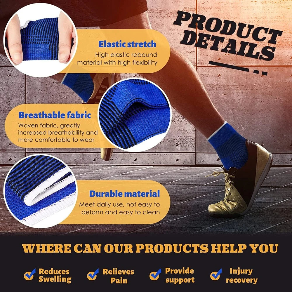1 Pair Knitted Ankle Support For Sprains Arthritis Tendonitis Running Football Foot Protection Ankle Sleeve Sock Sports Anklet