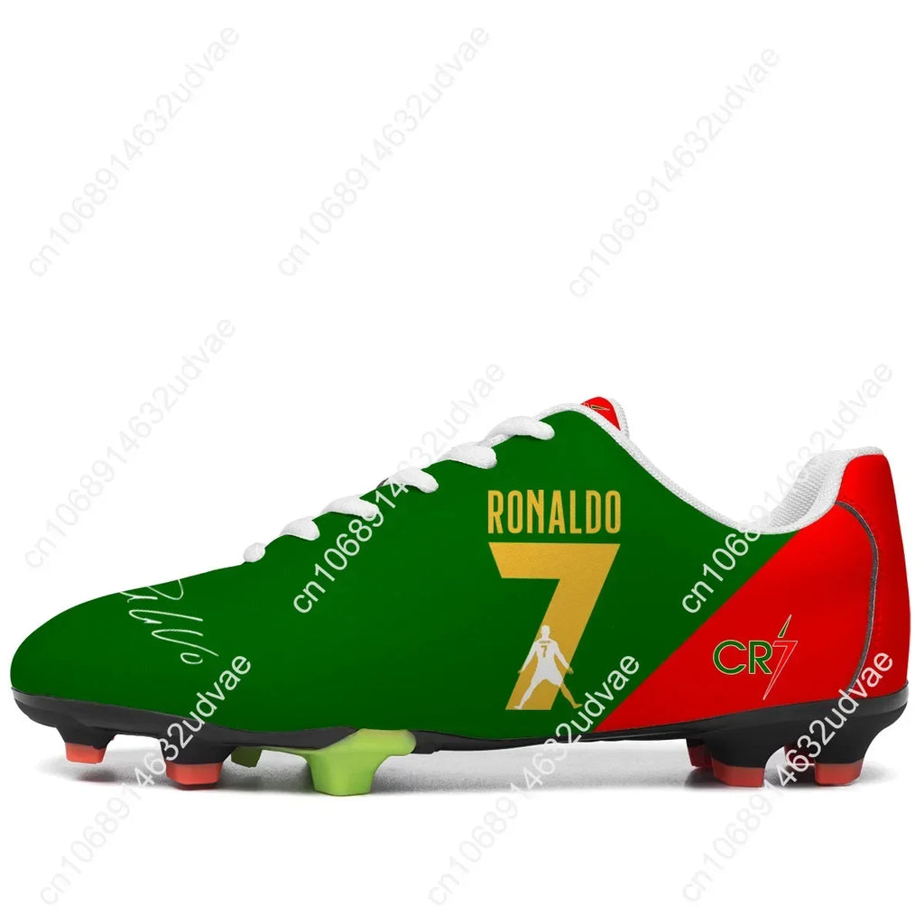 Cristiano Ronaldo Soccer Football Shoes CR7 Mens Womens Sneakers Portugal Sports Running Customization Leather Flats Sneaker