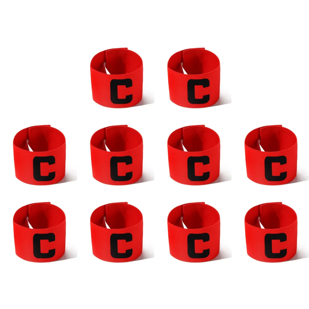 1-10PCS Kid Adults Football Captain Armband Football Training Equipment Soccer Arm Band Team Grouping Armband C Armband
