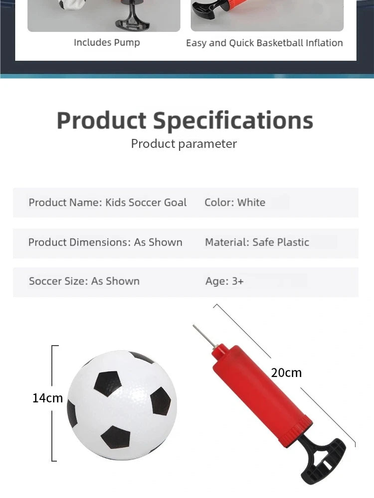 New Football Goal Sports Toy Foldable Children's Football Gate with Pump & Ball Portable Soccer Goal Outdoor Football Training