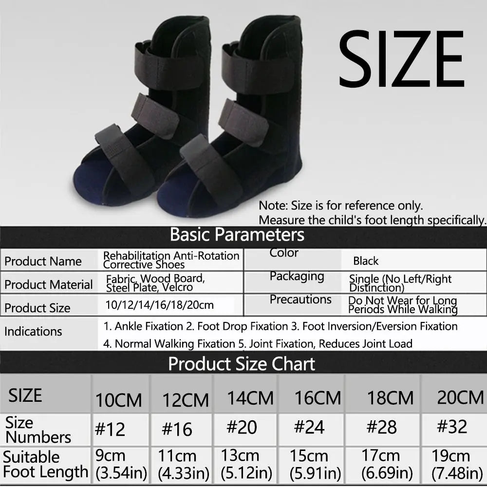 Adjustable Design Ankle Support Brace Adjustable Straps Anti-rotation Ankle Foot Orthosis Fixed Joint Night Splint