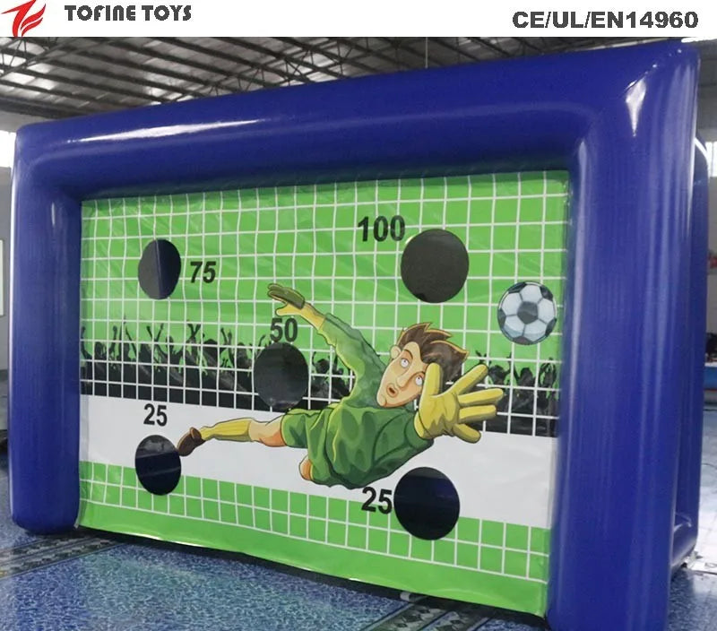 Inflatable football target kick goal