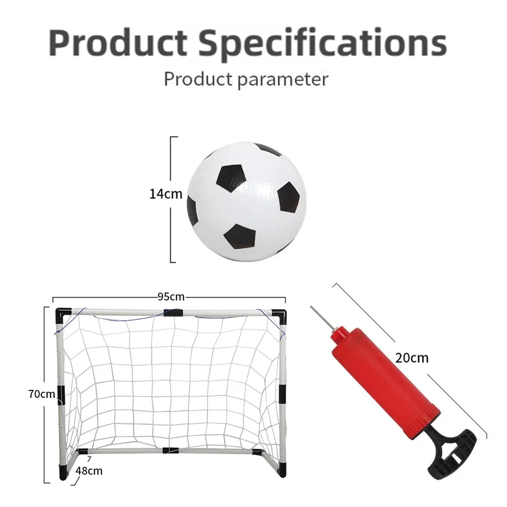 New Football Goal Sports Toy Foldable Children's Football Gate with Pump & Ball Portable Soccer Goal Outdoor Football Training