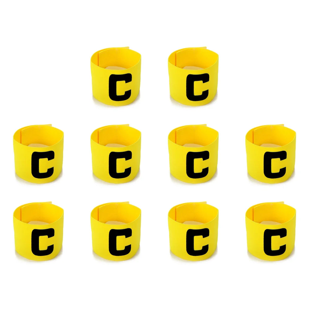 1-10PCS Kid Adults Football Captain Armband Football Training Equipment Soccer Arm Band Team Grouping Armband C Armband