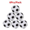 3.2cm 6Pcs/Pack Table Soccer Foosballs Game Replacements Mini Football Balls Black and White Tabletop Decor Kids Sport Gifts
