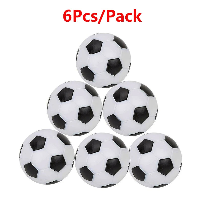 3.2cm 6Pcs/Pack Table Soccer Foosballs Game Replacements Mini Football Balls Black and White Tabletop Decor Kids Sport Gifts