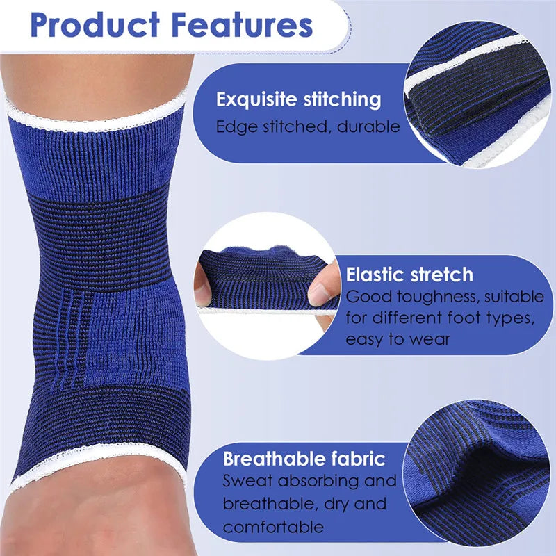 1 Pair Super Soft Ankle Support Protection Gym Running Protection Foot Bandage Elastic Ankle Brace Guard Sport Fitness Support