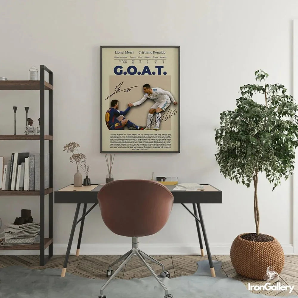 Football Star Messi Ronaldo Poster Wall Art Decoration Painting Without Frame Room Home Decor Soccer Club Fans Collection Gifts