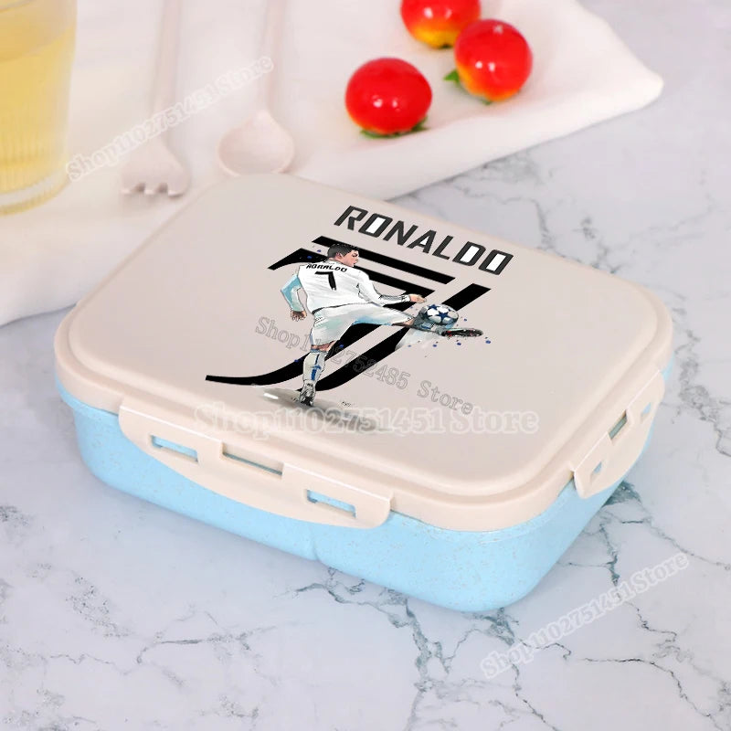 Football Stars Cristiano Ronaldo Print Lunch-box CR7 Lunch Box for Students Food-box Women Picnic Container Dinner Pail Gifts