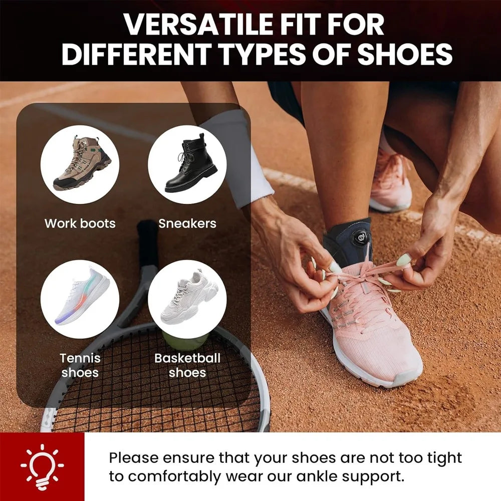 Adjustable Knob Ankle Support Brace Pressurized Support Fixed Sport Ankle Protectors Elastic Fit Breathable Ankles Stabilizers