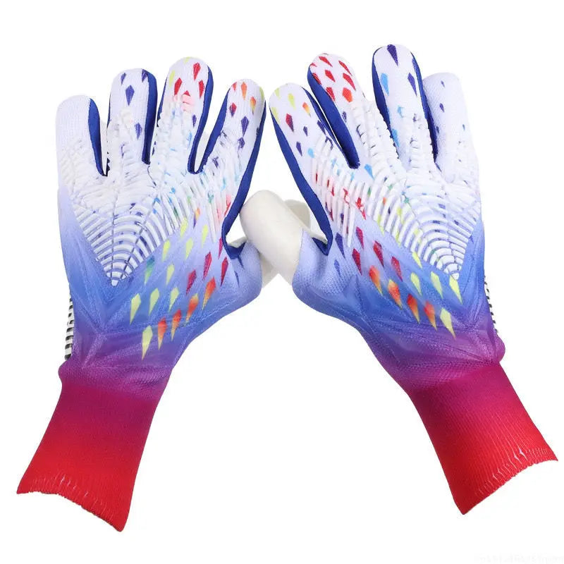 Professional Latex Football Gloves Soccer Ball Goalkeeper Gloves Kids Adults Thickened Football Goalie Fingers Protection Gloves