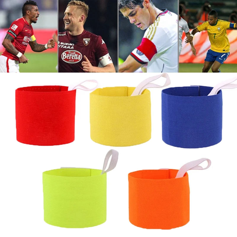 Non-slip Football Captain Armband Adjustable Visibility Squad Armbands Anti-offset Colorful Sports Arm Band Outdoor Team Sports