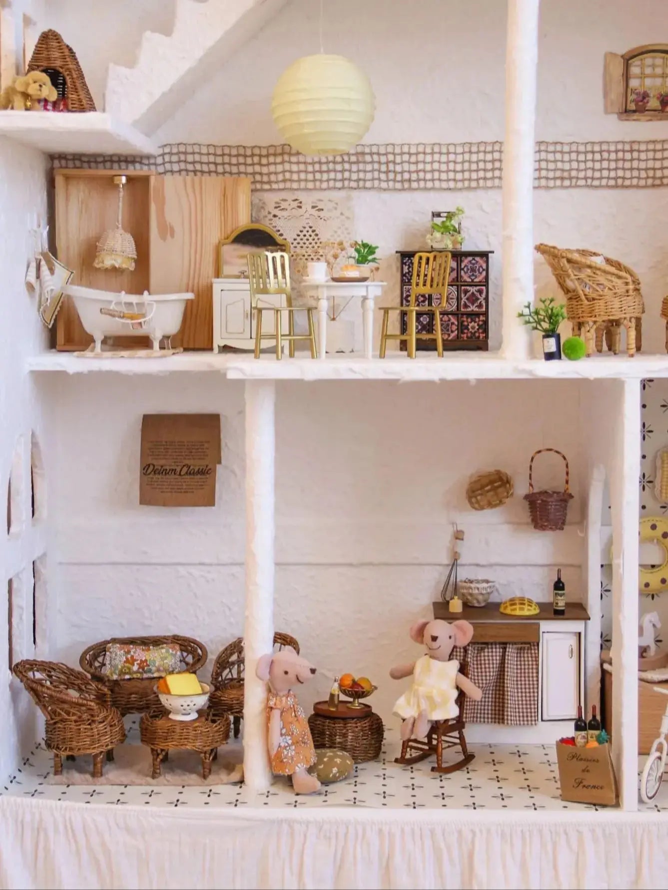 Miniature Simulation Furniture 1:12 Scale for Bathroom, Kitchen, and Bedroom, Suitable for Mini House Decorations