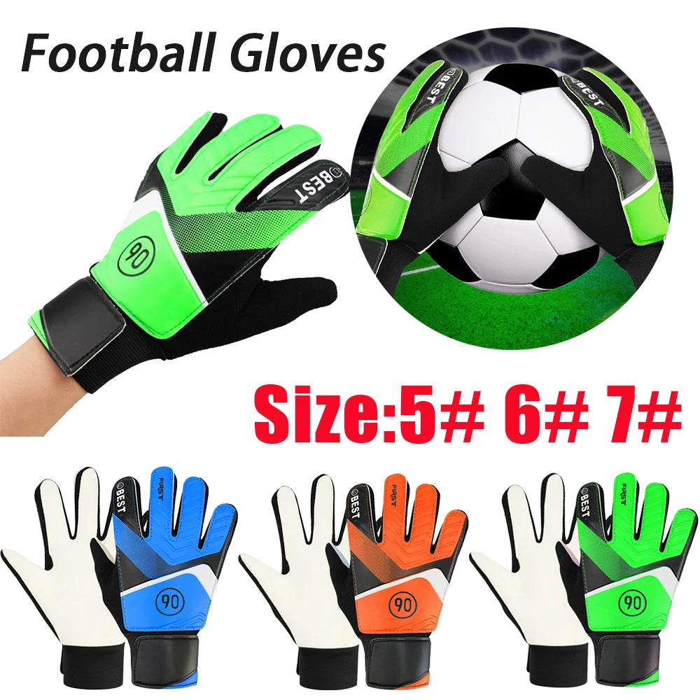 Children's Goalkeeper Gloves Anti-Collision Latex PU Goalkeeper Hand Protection Football Gloves Soccer Accessories for Kids