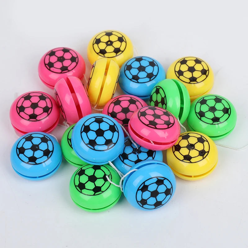 12/24pcs Mini Football Yoyo Balls Toy Kids Sports Theme Soccer Birthday Party Favors Goodie Pinata Filler Boy Girl School Gifts