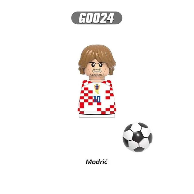 Soccer World Famous Football Players Figurine Mini Action Building Block Toy Kids Gifts