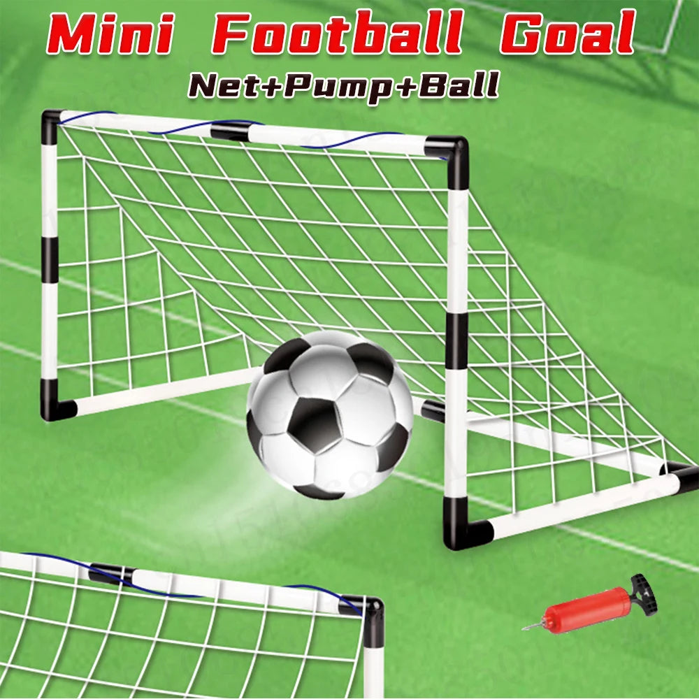 Mini Football Goal with Pump & Ball Football Goal Sports Toy Indoor Outdoor Kids Soccer Goal Football Sport Accessories