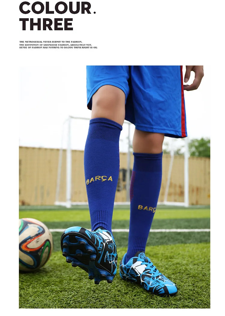 New Men Soccer Shoes Kids Cleats Grass Adult Professional Football Boots Ultralight Non-Slip Boys Training Shoes Drop 31-43