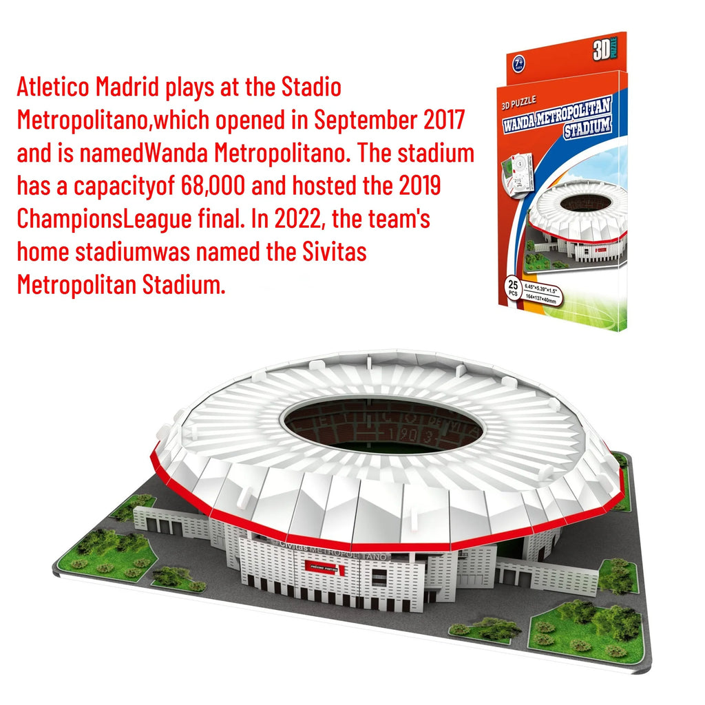 3D paper stadium puzzle model for passionate  football fans to fight with your home team