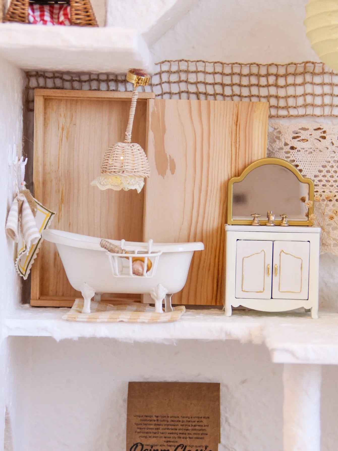 Miniature Simulation Furniture 1:12 Scale for Bathroom, Kitchen, and Bedroom, Suitable for Mini House Decorations
