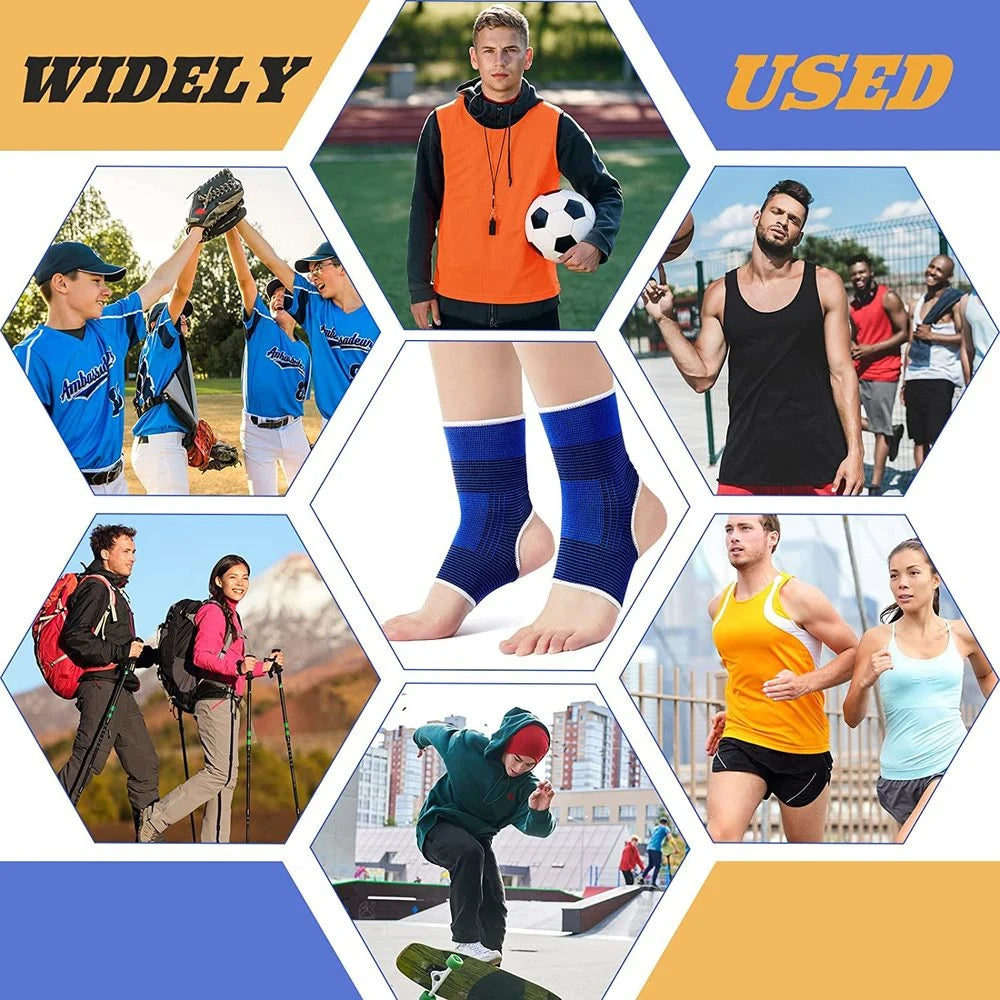 1 Pair Knitted Ankle Support For Sprains Arthritis Tendonitis Running Football Foot Protection Ankle Sleeve Sock Sports Anklet