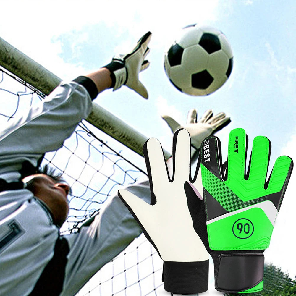 Children's Goalkeeper Gloves Anti-Collision Latex PU Goalkeeper Hand Protection Football Gloves Soccer Accessories for Kids