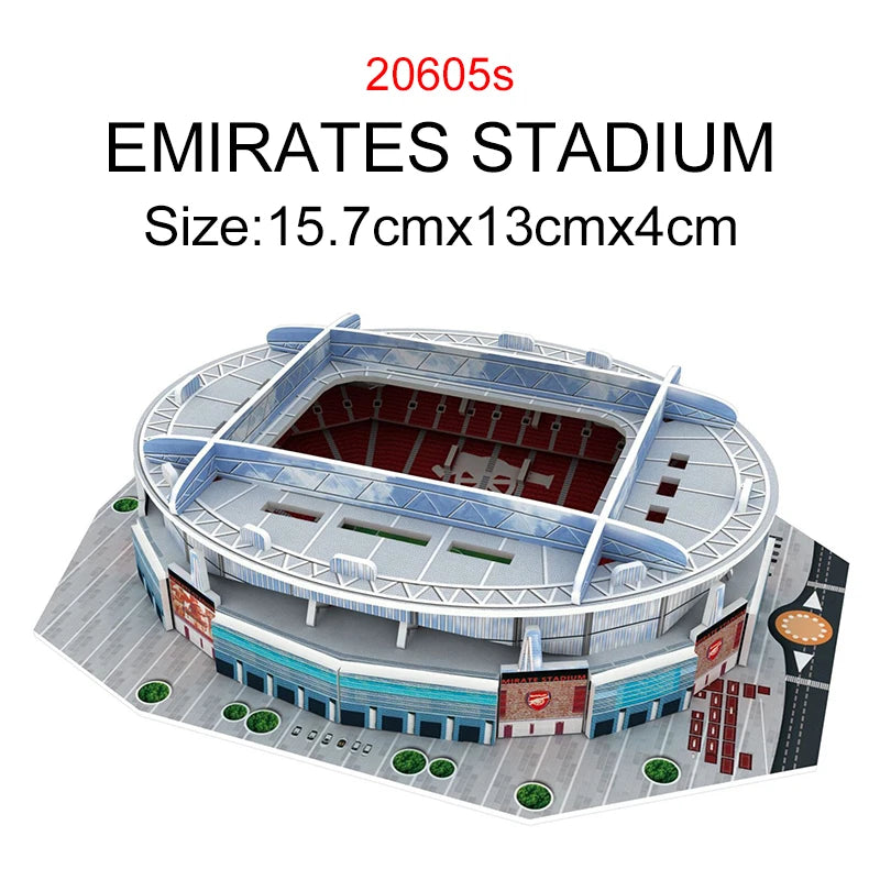 1Set Football Field Paper Puzzle Famous Stadiums Mini 3D Model Puzzle Home Decoration Assembly Football Fan Gifts Boys Girls ZYF