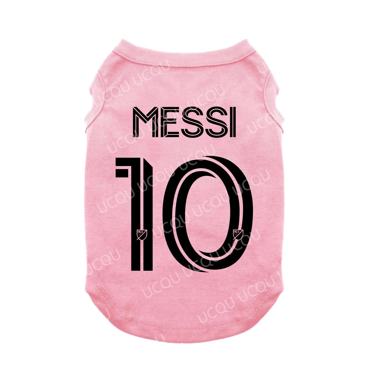 Funny Messi #10 Dog Football Jersey 3D Print Pet Vest Breathable Mesh Shirt Couple Outfit for Small Dogs and Cats