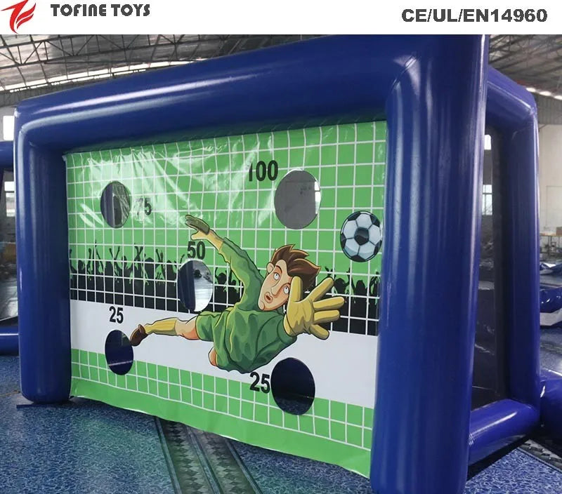 Inflatable football target kick goal
