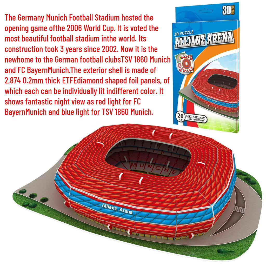 3D paper stadium puzzle model for passionate  football fans to fight with your home team