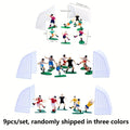 9pcs/set Football Boy Cake Decoration Soccer Field Players Doll Cupcake Topper Happy Birthday Party Decor Sports Kids Boy