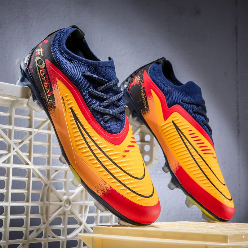 New Men Football Boots Ankle Professional Non-Slip TF/FG Soccer Shoes Boys Sneakers Match Comfortable Sports Shoes Unisex