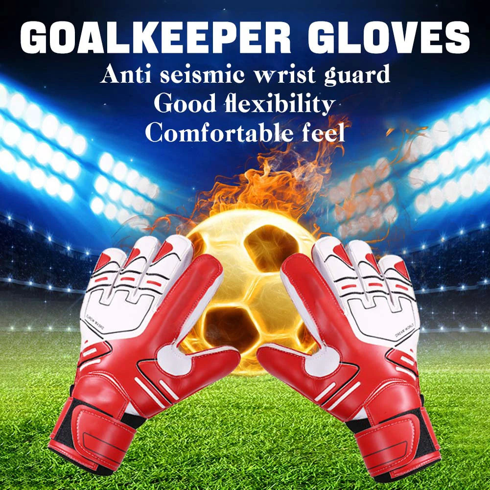 Professional Goalkeeper Gloves Men Women Adults Kid Football Soccer Goalie Gloves Non-slip Thicken Latex Glove Finger Save Guard