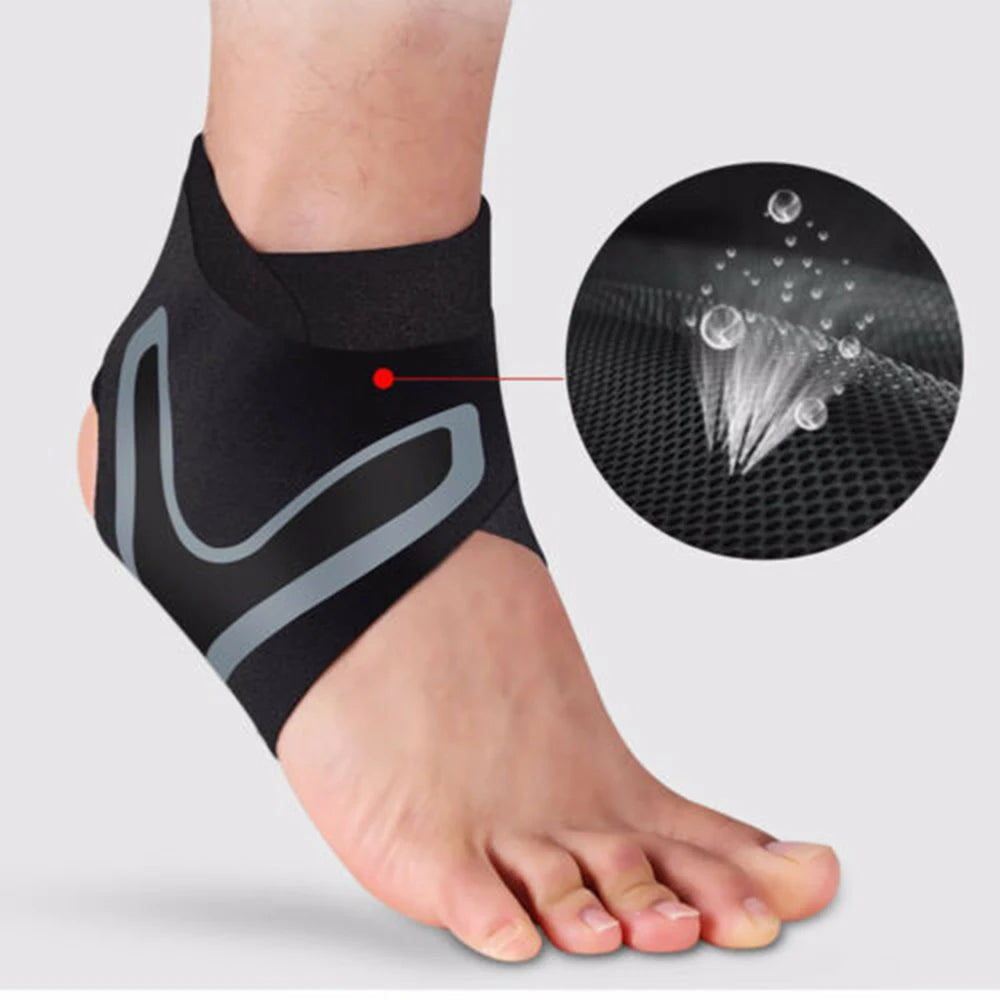 Lightweight Breathable Foot Protection Bandage Compression Ankle Wrap Adjustable Anke Support Brace Elastic Ankle Brace