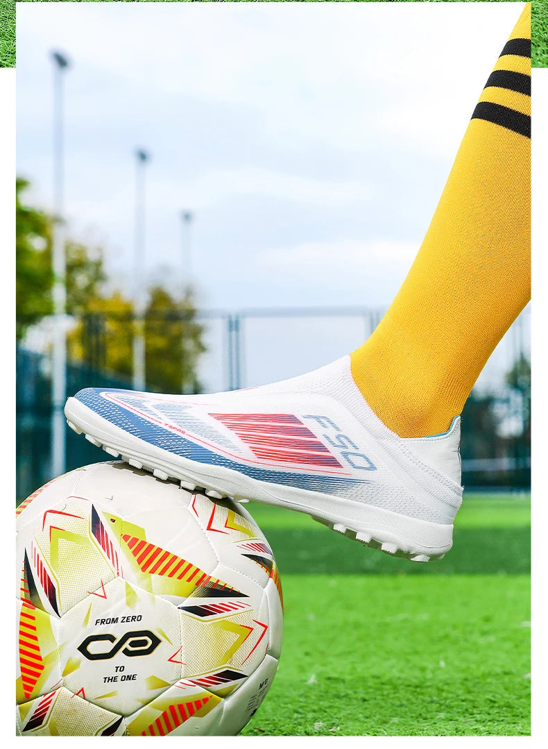 New Men Football Boots Training Soccer Shoes Match Adult Cleats Outdoor Sport Boys Breathable Non Slip Long Spikes Comfortable