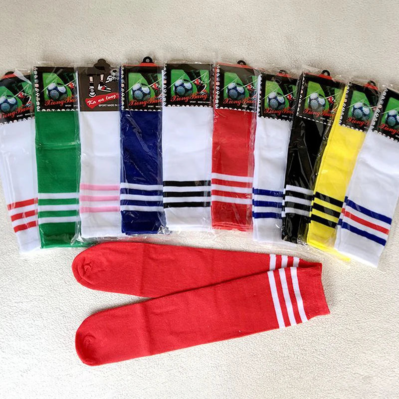 New Football Sports Socks Long Knee Cotton Spandex Kids Legging Stockings Soccer Baseball Ankle Children Socks Hot Sale