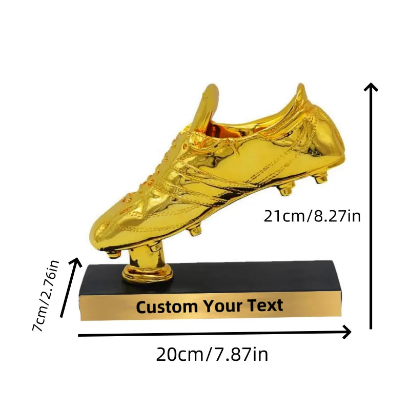 Customization Football Golden Boot Trophy Award Shoes Replica The Best Player Trophy Cup Soccer Fans Souvenir Collectibles