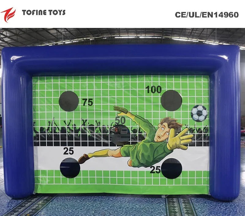 Inflatable football target kick goal
