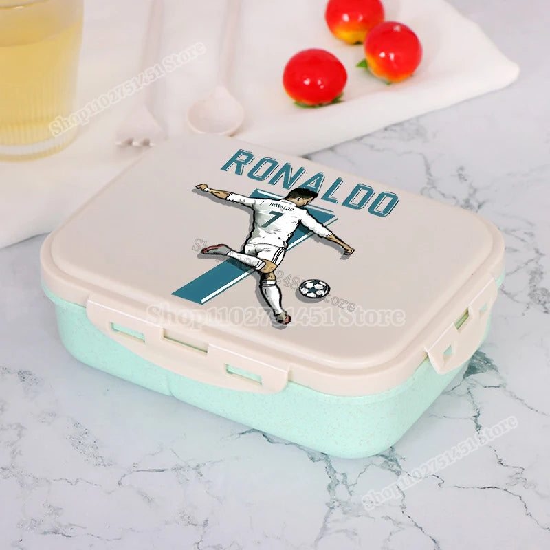 Football Stars Cristiano Ronaldo Print Lunch-box CR7 Lunch Box for Students Food-box Women Picnic Container Dinner Pail Gifts