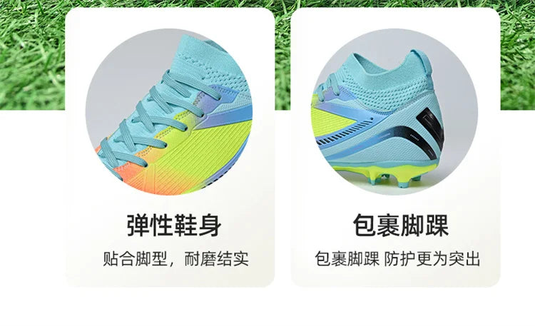 Mens Soccer Shoes TF/FG High Ankle Football Boots Kids Women Outdoor Sports Shoes Multicolor Training Match Athletic Sneakers