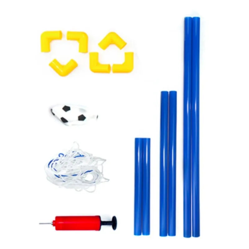 Indoor mini folding football soccer ball goal post net set pump kids sport outdoor home game toy child birthday gift plastic