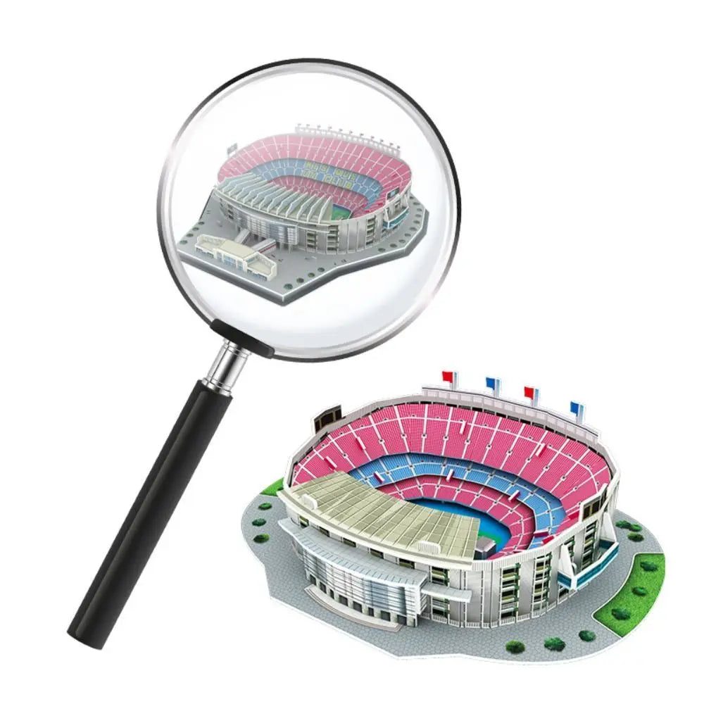 DIY Miniature Football Stadiums Large Model Paper 3D Soccer Stadium Puzzle Assemble Prince Park Stadium Birthday Gifts