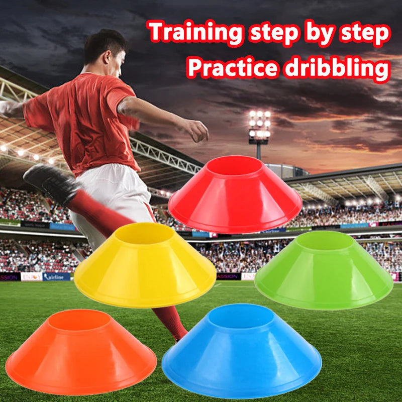 10pcs  Mini Soccer Cones Durable Soccer Training Discs  Cone Set Football Training Equipment For Kid Adults Disc Cones