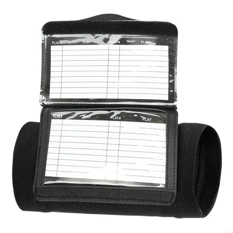 E21D Adjustable Football Wristbands Quarterback Playbook Wristband with 2 Window for Teen Adult Tackle Touch Flag Football